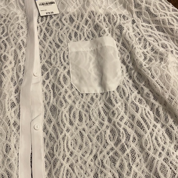 Alfani White Lace Blouse- NWT - Picture 2 of 5